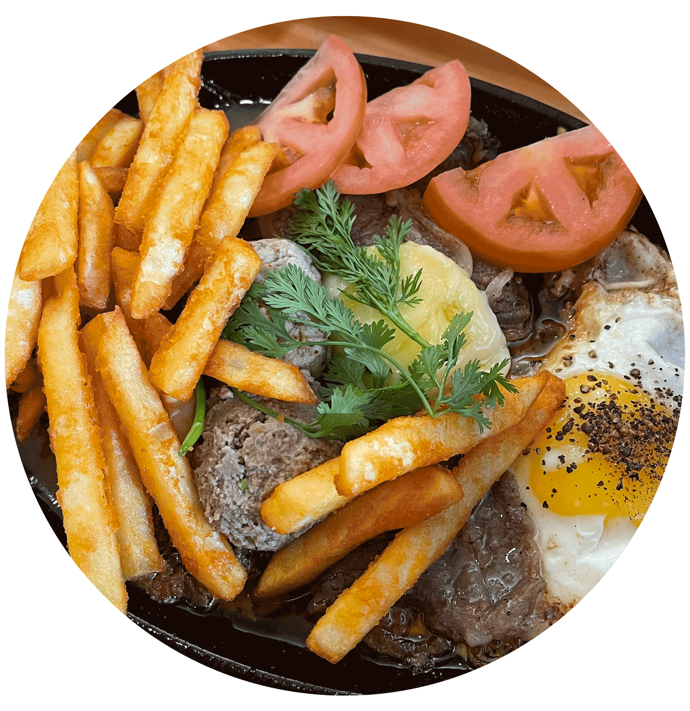 Picture of Vietnamese Steak and Eggs at SP Cafe.