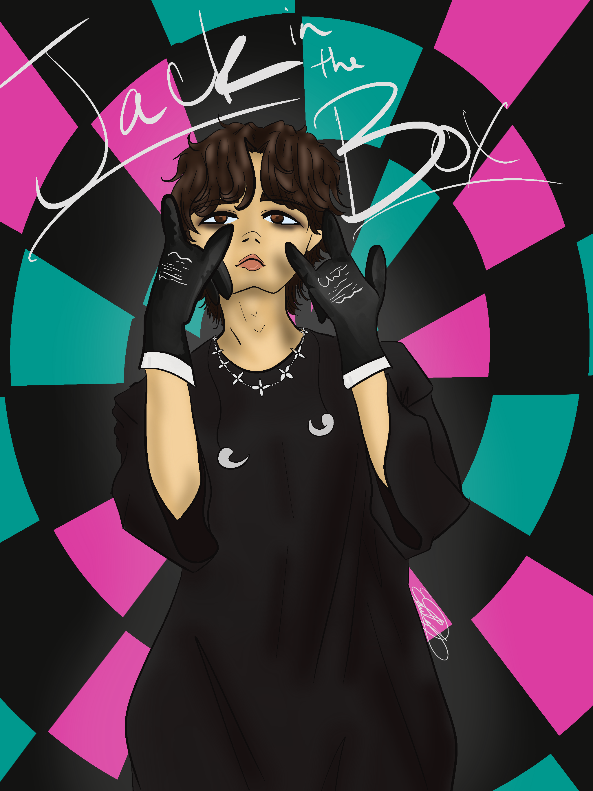 Digital illustration of J-Hope from BTS.